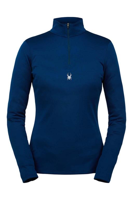 Top Spyder Tempting Zip T-Neck Azul Marino Para Mujer Mexico MX14697